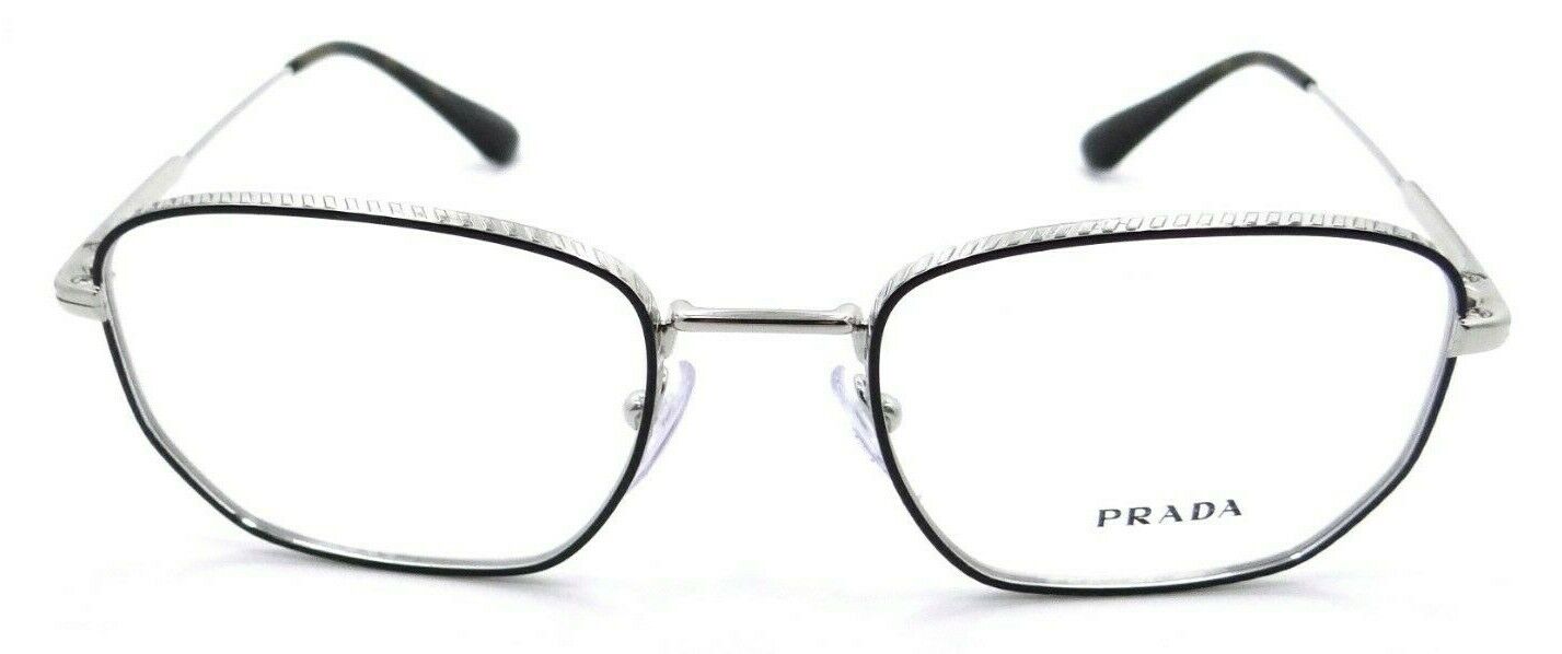 Prada Eyeglasses Frames PR 52WV 524-1O1 52-19-140 Silver / Black Made in Italy-8056597239592-classypw.com-2
