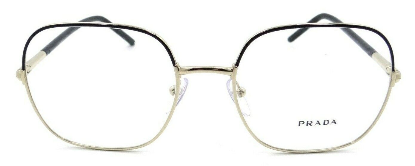 Prada Eyeglasses Frames PR 56WV AAV-1O1 54-19-140 Black / Pale Gold Italy