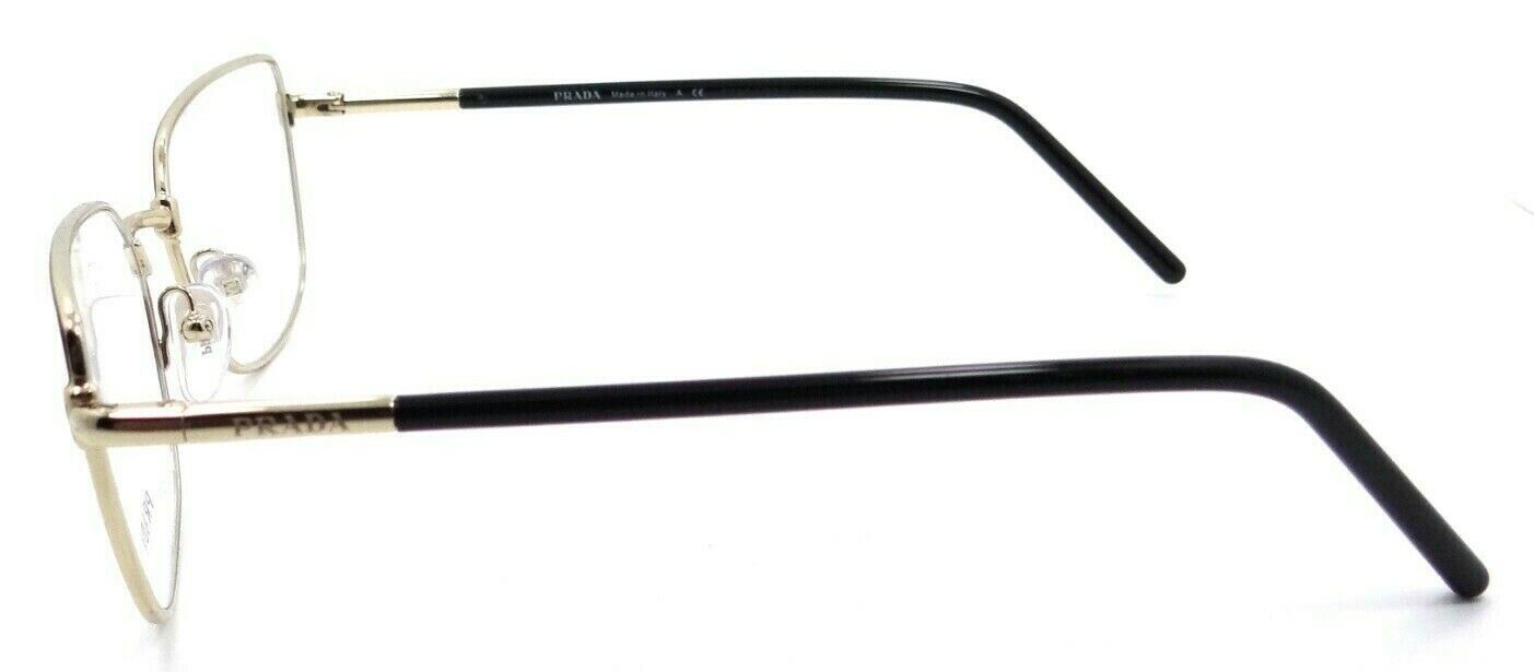 Prada Eyeglasses Frames PR 59YV AAV-1O1 55-17-145 Black / Pale Gold Italy