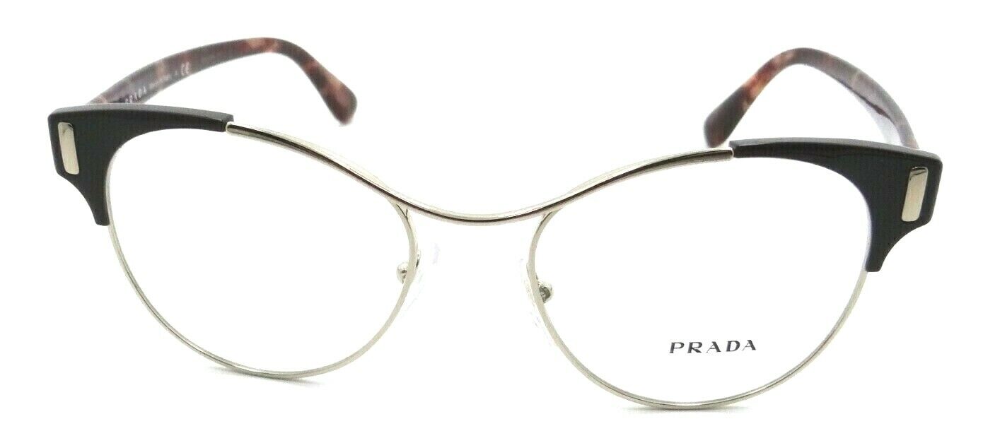 Prada Eyeglasses Frames PR 61TV DHO-1O1 52-18-135 Brown / Gold Made in Italy-8053672674385-classypw.com-1