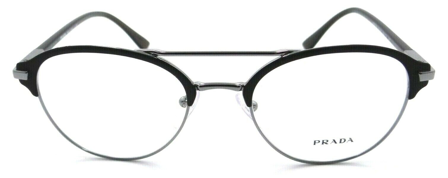 Prada Eyeglasses Frames PR 61WV 02Q-1O1 51-20-145 Matte Brown / Gunmetal Italy