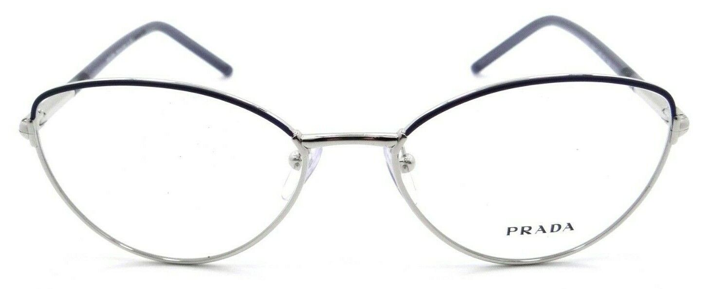 Prada Eyeglasses Frames PR 62WV 09R-1O1 53-17-140 Bluette / Silver Made in Italy