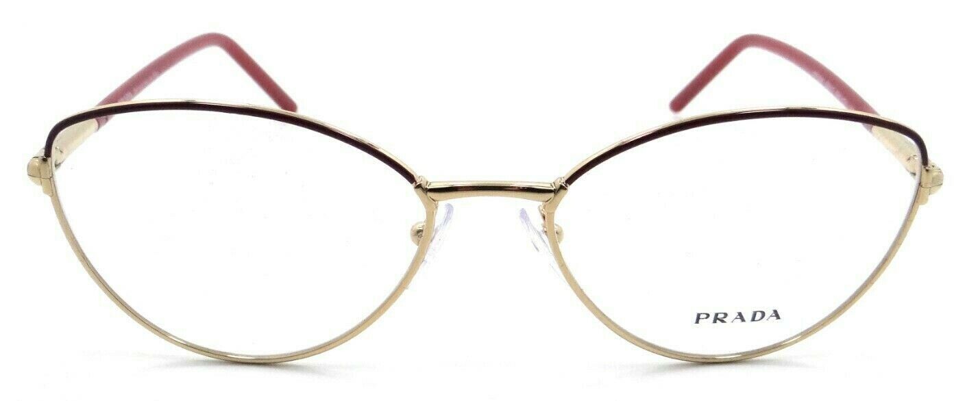 Prada Eyeglasses Frames PR 62WV FHX-1O1 55-17-140 Bordeaux / Gold Made in Italy