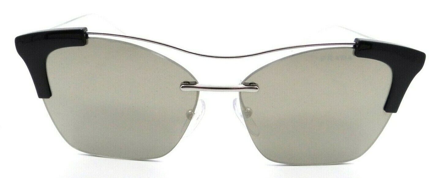 Prada Sunglasses PR 21US GAQ-1C0 57-13-140 Silver / Light Brown Mirror Italy