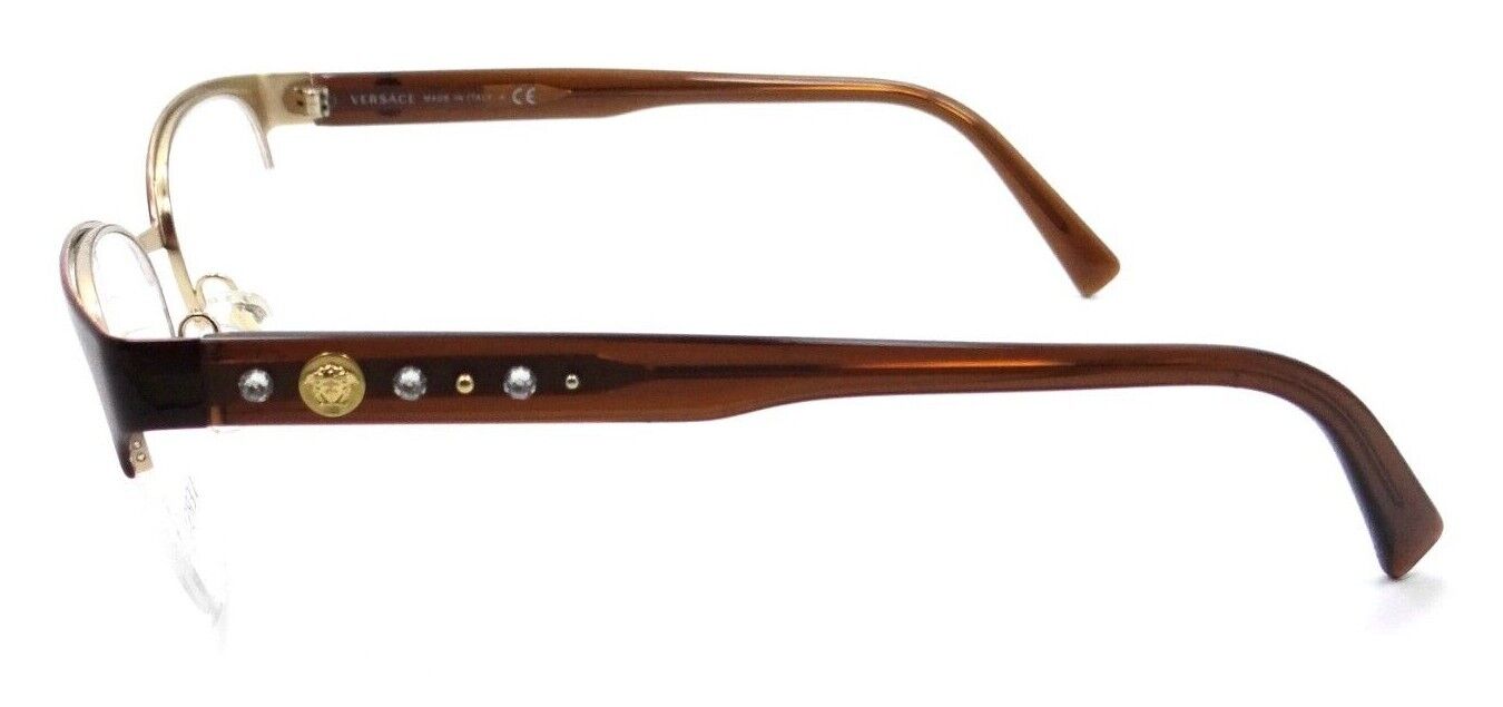Versace Eyeglasses Frames VE 1255B 1435 52-18-140 Dark Red / Gold Made in Italy-8056597207621-classypw.com-3