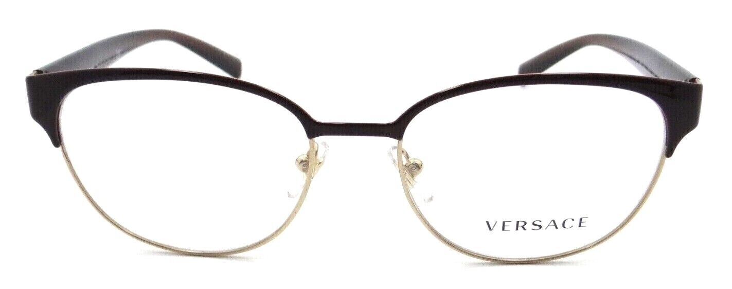 Versace Eyeglasses Frames VE 1256 1435 53-17-140 Dark Red / Gold Made in Italy-8053672953305-classypw.com-2