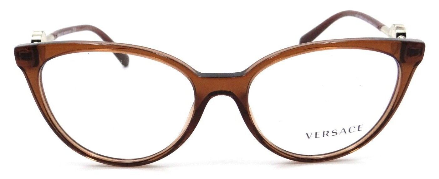 Versace Eyeglasses Frames VE 3298B 5324 55-17-140 Transparent Brown Italy-8056597385244-classypw.com-2