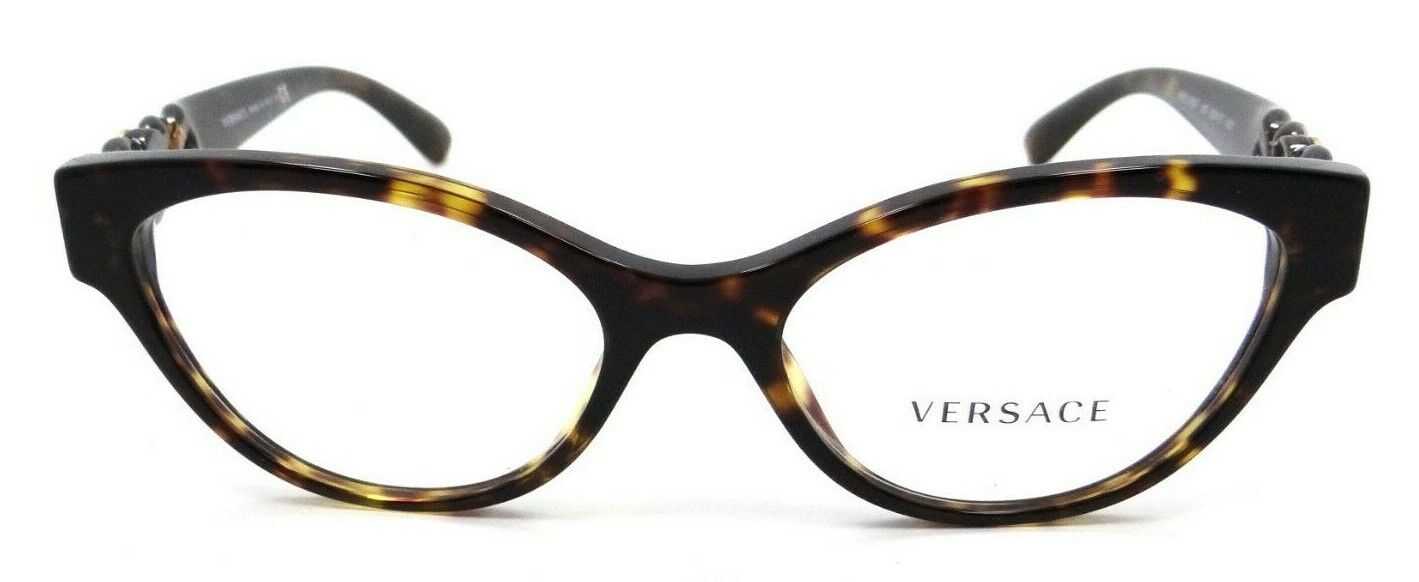 Versace Eyeglasses Frames VE 3305 108 53-17-140 Dark Havana Made in Italy-8056597524247-classypw.com-2