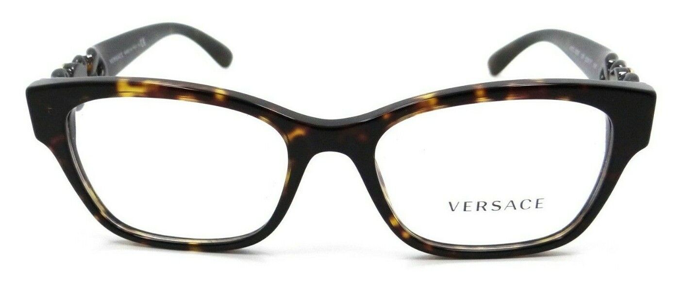Versace Eyeglasses Frames VE 3306 108 52-17-140 Dark Havana Made in Italy-8056597524377-classypw.com-2