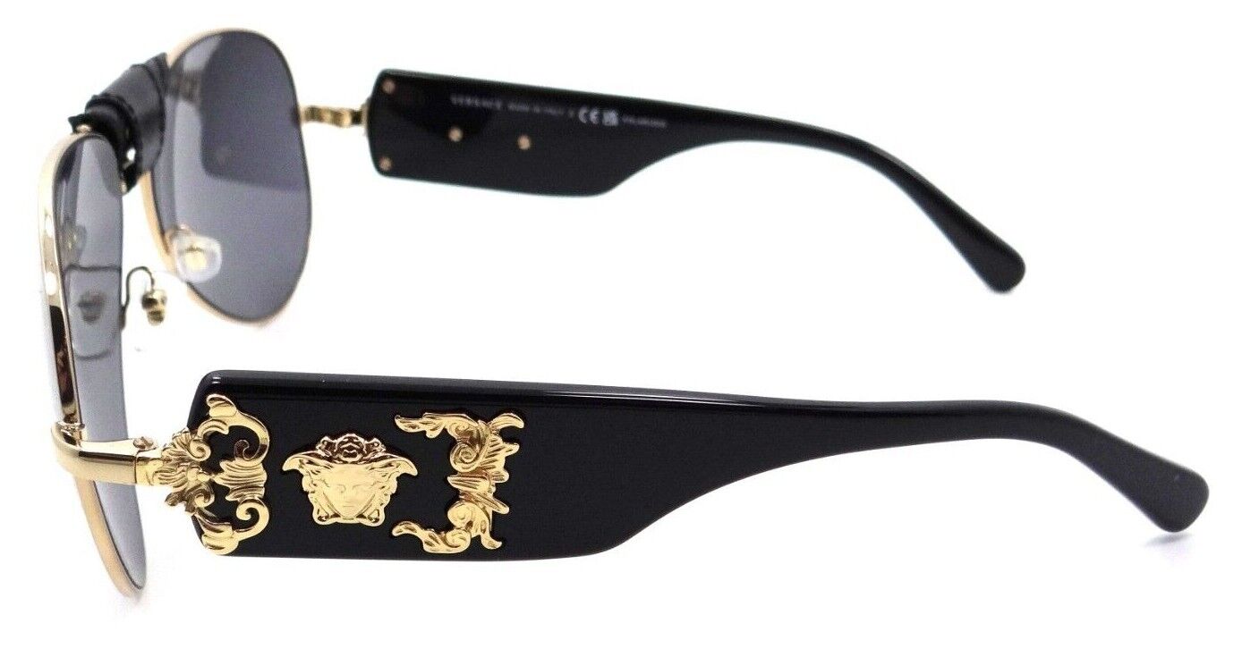 Versace Sunglasses VE 2150Q 1002/81 62-14-140 Gold / Dark Grey Polarized Italy-8056597266086-classypw.com-3