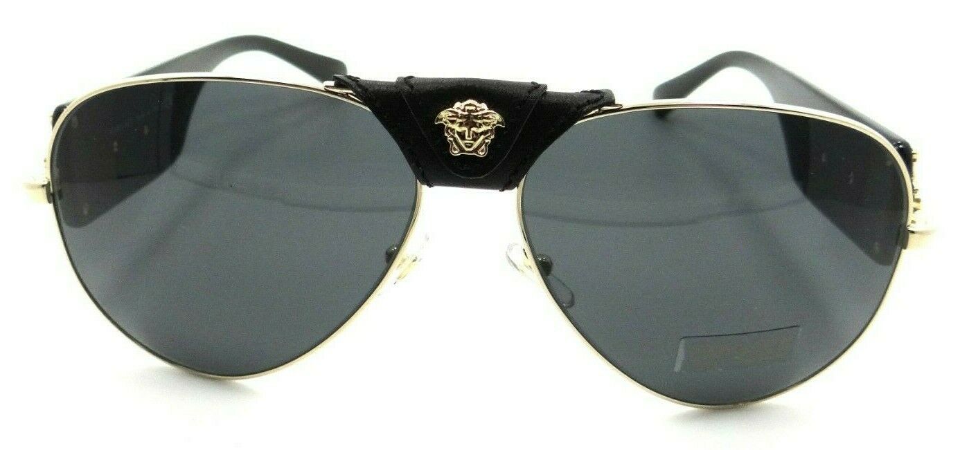 Versace Sunglasses VE 2150Q 1002/87 62-14-140 Gold - Black / Dark Grey Italy-8053672135817-classypw.com-1