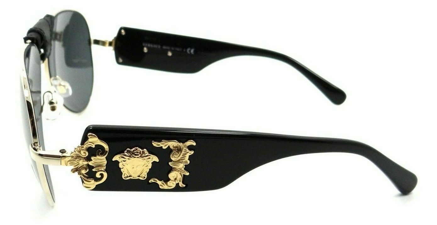 Versace Sunglasses VE 2150Q 1002/87 62-14-140 Gold - Black / Dark Grey Italy-8053672135817-classypw.com-3