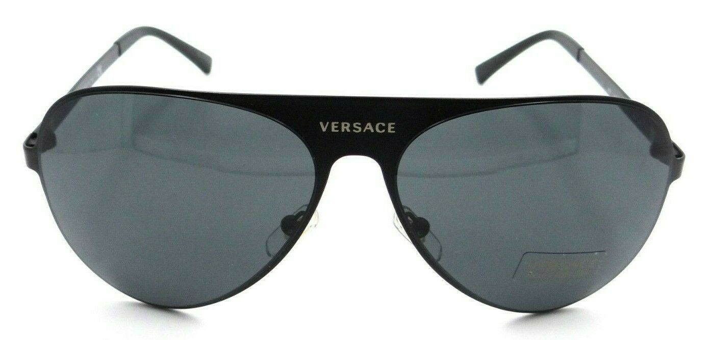Versace Sunglasses VE 2189 1425/87 59-14-140 Matte Black / Grey Made in Italy-8053672851298-classypw.com-2