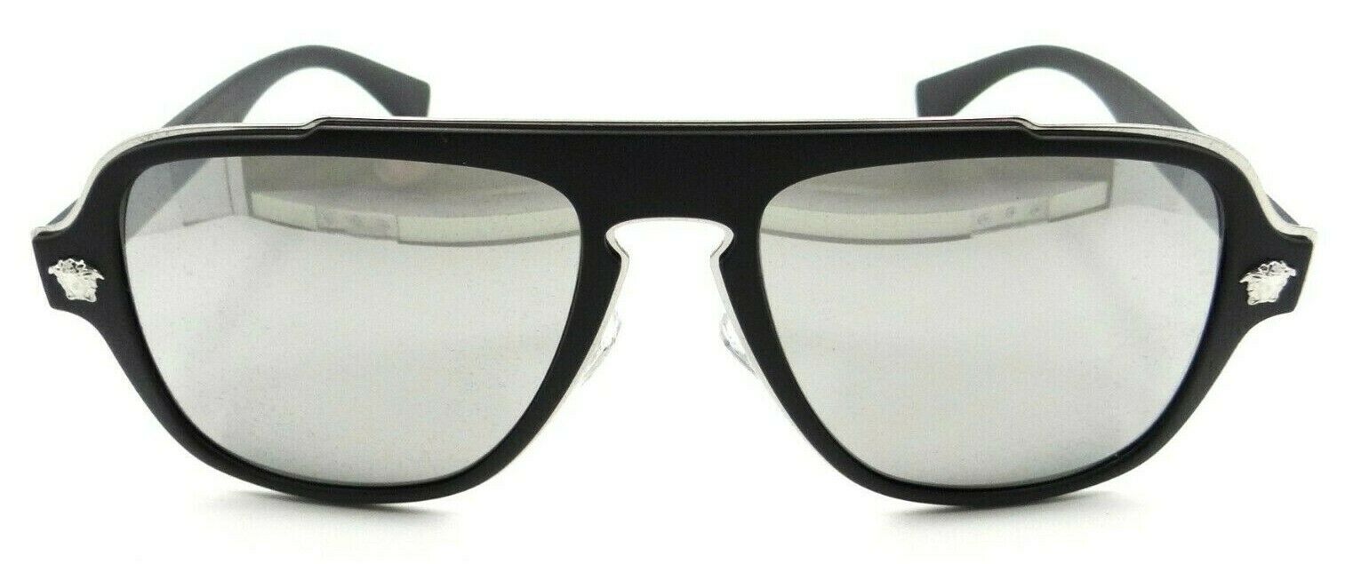 Versace Sunglasses VE 2199 1000/6G 56-18-145 Matte Black / Light Grey Mirror Sil-8053672923094-classypw.com-2