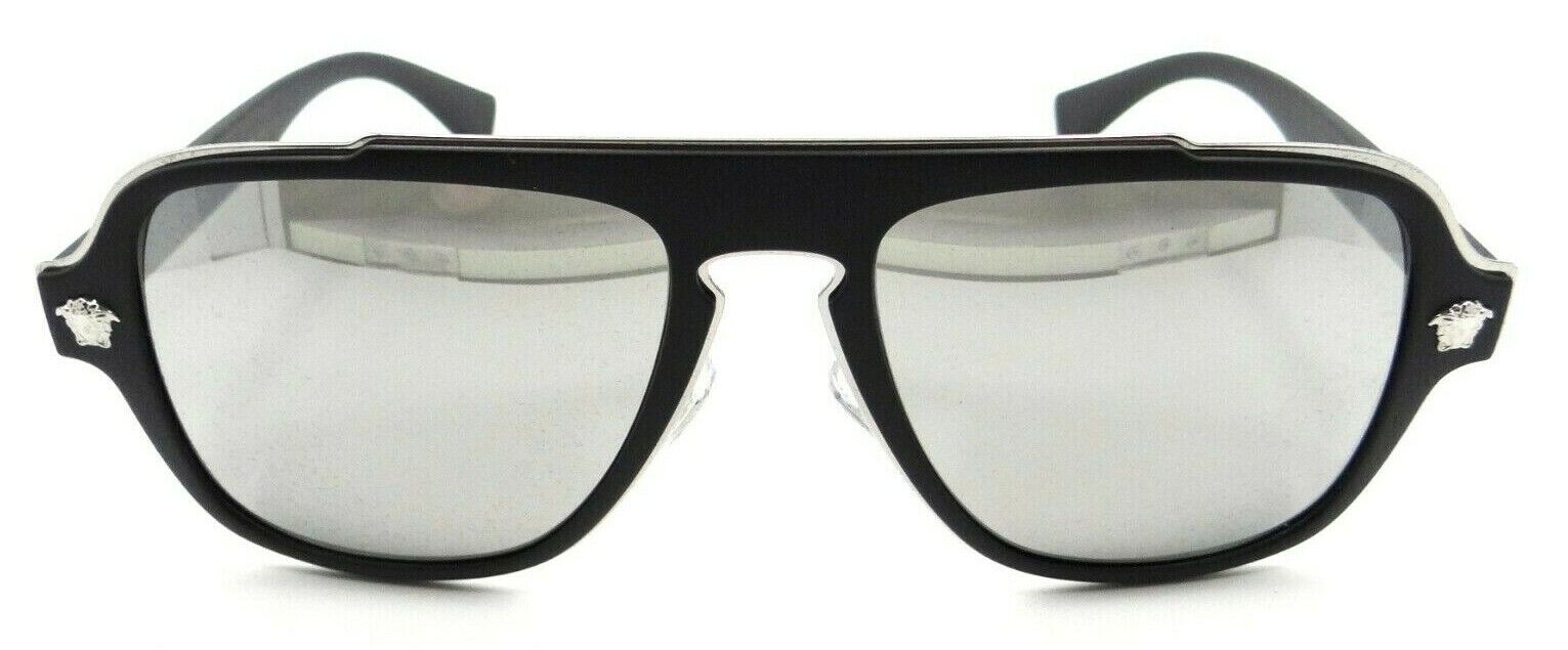 Versace Sunglasses VE 2199 1000/6G 56-18-145 Matte Black / Light Grey Mirror Sil-8053672923094-classypw.com-1