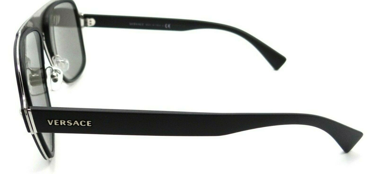 Versace Sunglasses VE 2199 1000/6G 56-18-145 Matte Black / Light Grey Mirror Sil-8053672923094-classypw.com-3