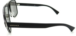 Versace Sunglasses VE 2199 1000/6G 56-18-145 Matte Black / Light Grey Mirror Sil