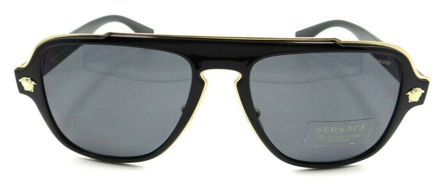 Versace Sunglasses VE 2199 1002/81 56-18-145 Black / Dark Grey Polarized Italy-8053672923087-classypw.com-2