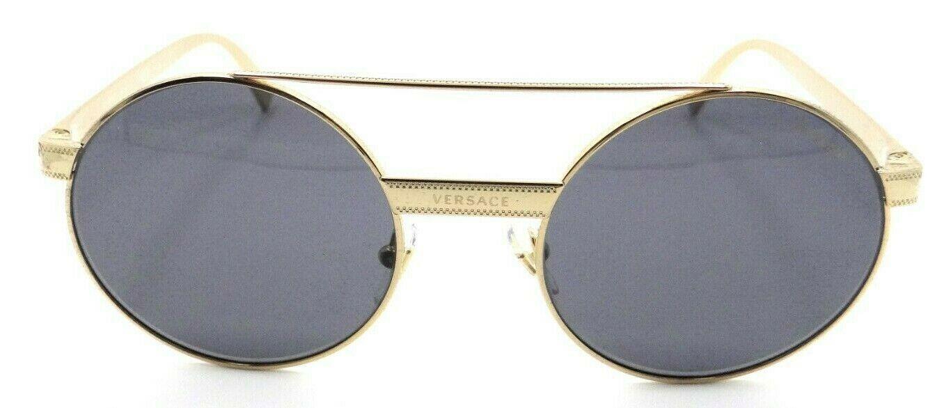 Versace Sunglasses VE 2210 1002/81 52-21-140 Gold / Grey Polarized Made in Italy-8056597265881-classypw.com-2