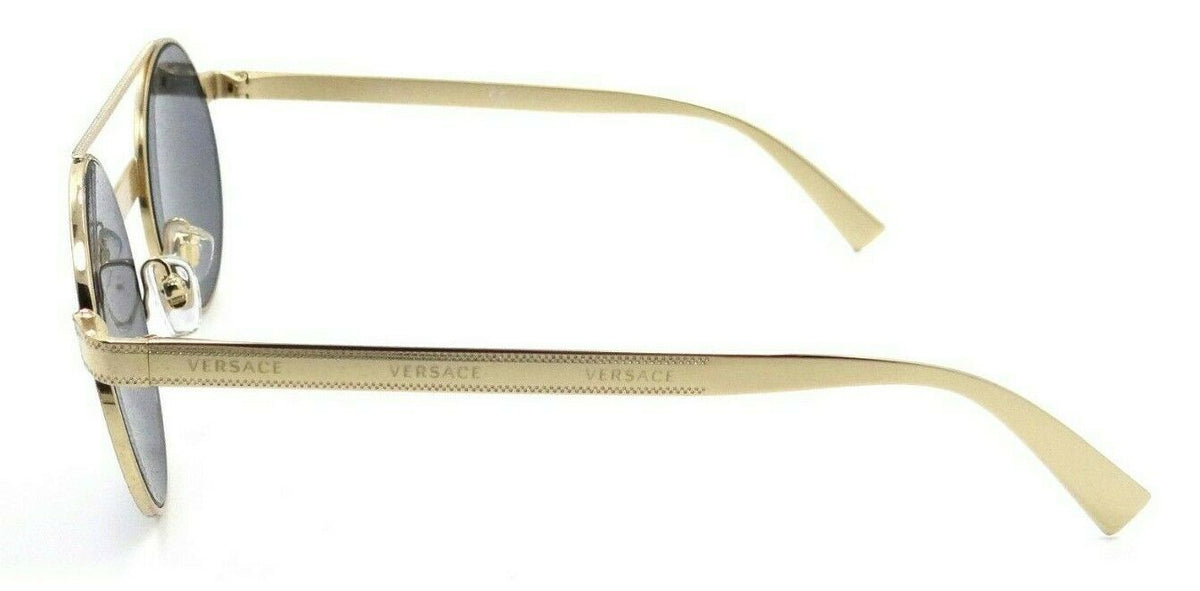 Versace Sunglasses VE 2210 1002/81 52-21-140 Gold / Grey Polarized Made in Italy-8056597265881-classypw.com-3