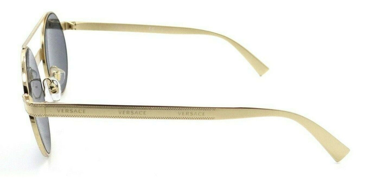 Versace Sunglasses VE 2210 1002/81 52-21-140 Gold / Grey Polarized Made in Italy-8056597265881-classypw.com-3