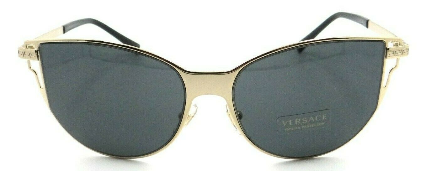 Versace Sunglasses VE 2211 1002/87 56-26-140 Gold / Grey Made in Italy-8056597051583-classypw.com-1