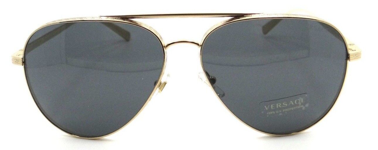 Versace Sunglasses VE 2217 1002/87 59-14-140 Gold / Grey Made in Italy-8056597117821-classypw.com-2