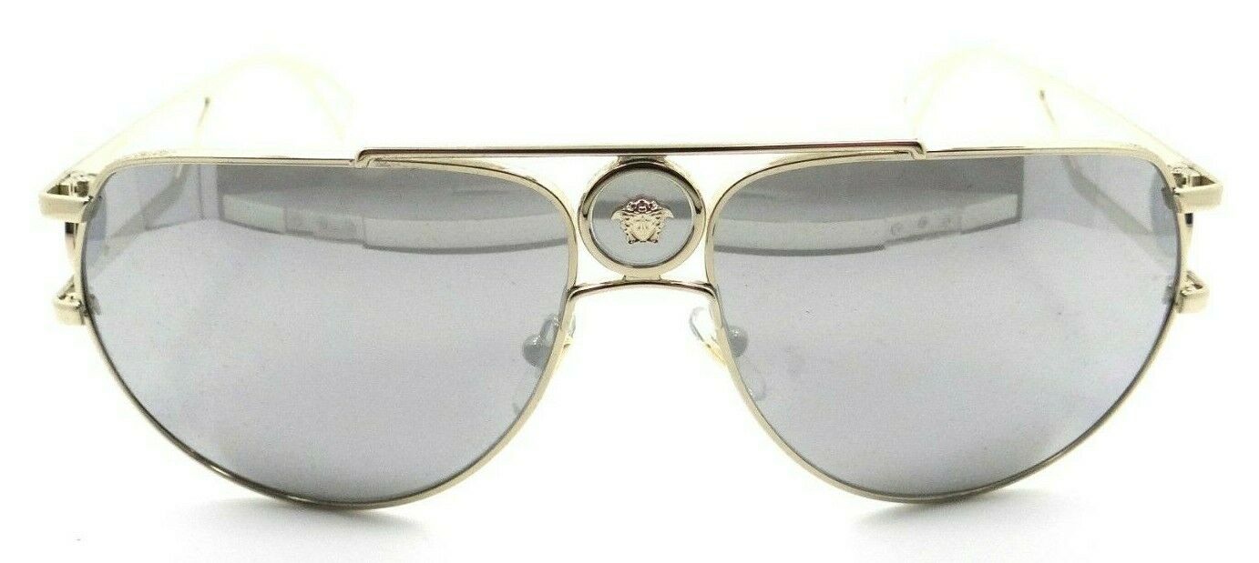 Versace Sunglasses VE 2225 1252/6G 60-15-140 Pale Gold /Light Grey Mirror Silver-8056597220200-classypw.com-1