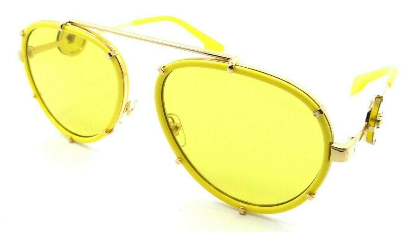 Versace Sunglasses VE 2232 1473/6D 61-18-145 Yellow / Yellow Mirror w/Neck Strap-8056597461009-classypw.com-2