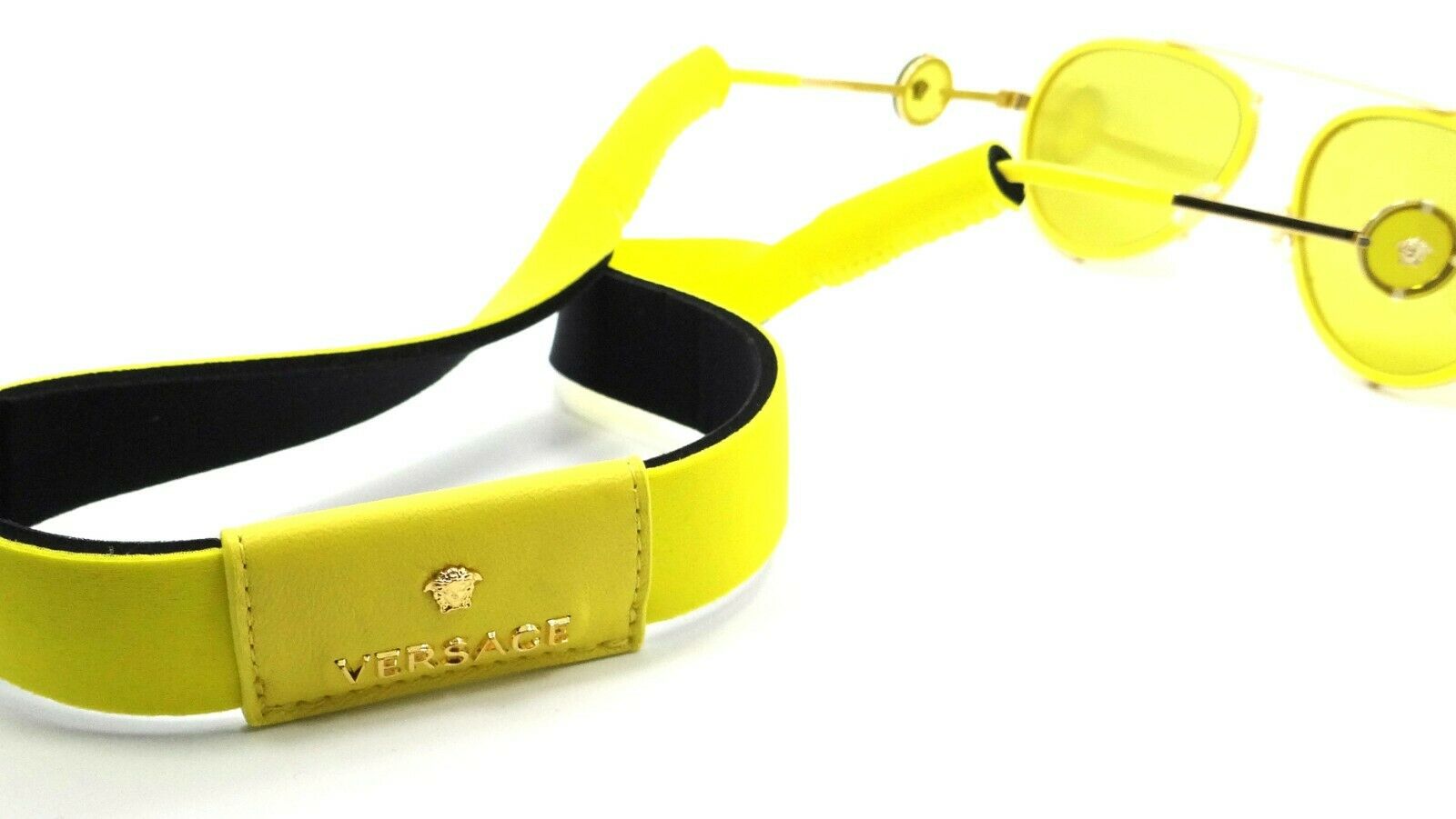 Versace Sunglasses VE 2232 1473/6D 61-18-145 Yellow / Yellow Mirror w/Neck Strap-8056597461009-classypw.com-5