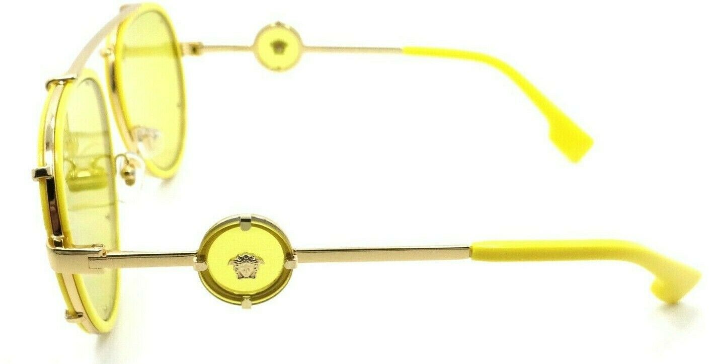 Versace Sunglasses VE 2232 1473/6D 61-18-145 Yellow / Yellow Mirror w/Neck Strap-8056597461009-classypw.com-4