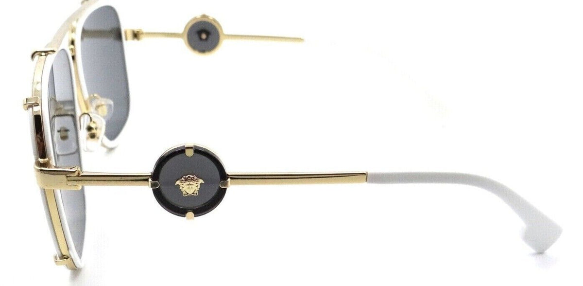 Versace Sunglasses VE 2233 1471/87 60-16-145 White / Dark Grey with Strap Italy-8056597463263-classypw.com-3