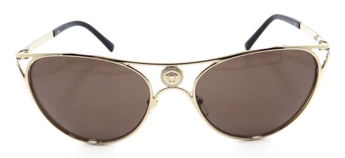 Versace Sunglasses VE 2237 1252/73 57-19-140 Pale Gold / Brown Made in Italy-8056597527866-classypw.com-2