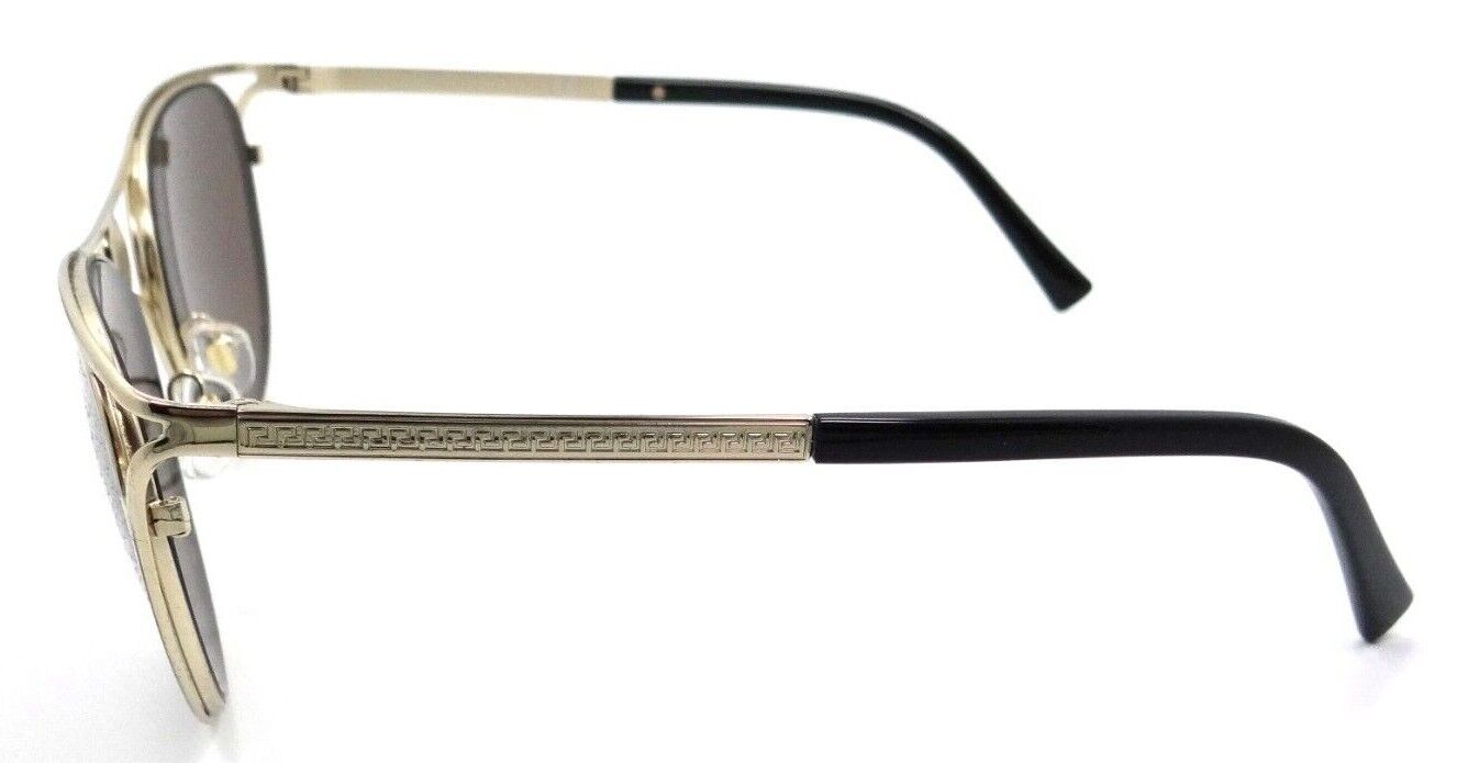 Versace Sunglasses VE 2237 1252/73 57-19-140 Pale Gold / Brown Made in Italy-8056597527866-classypw.com-3