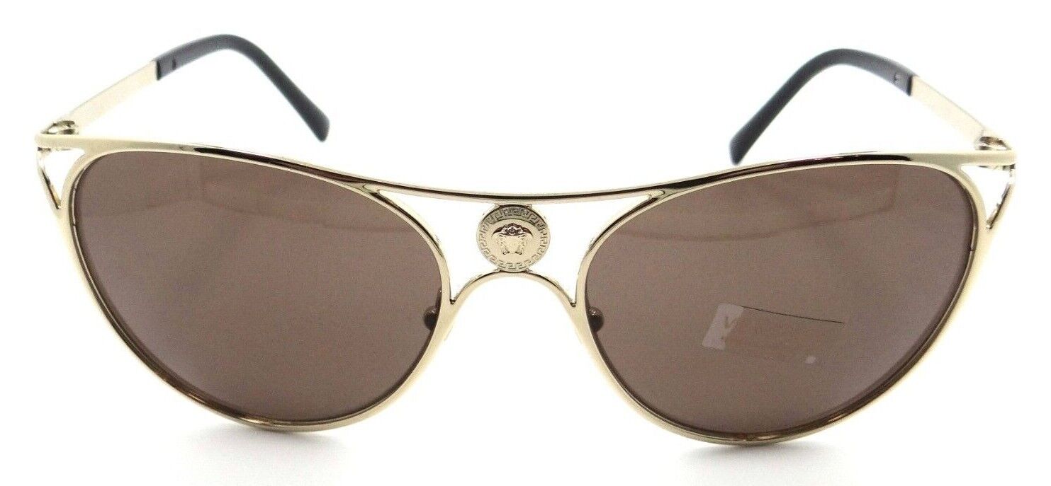 Versace Sunglasses VE 2237 1252/73 57-19-140 Pale Gold / Dark Brown Italy-8056597527866-classypw.com-2