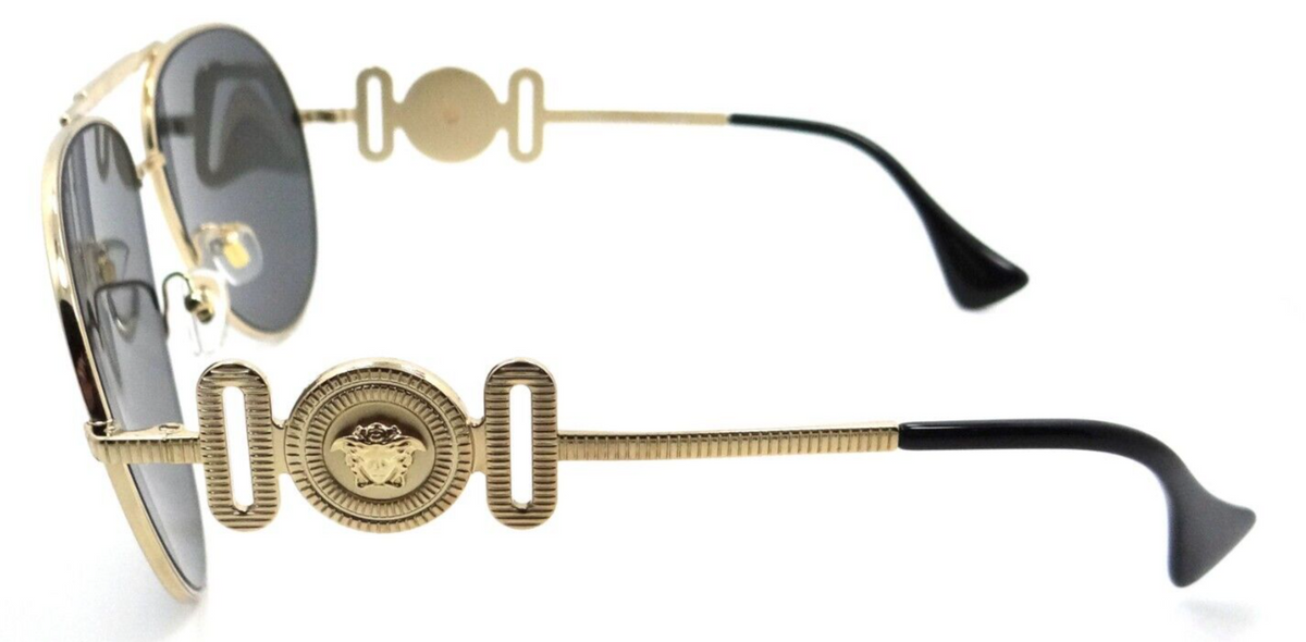 Versace Sunglasses VE 2249 1002/87 65-14-145 Gold / Dark Grey Made in Italy-8056597685979-classypw.com-3