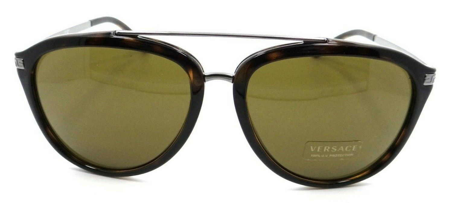 Versace Sunglasses VE 4299 108/73 58-17-140 Dark Havana / Dark Brown-8053672415810-classypw.com-1