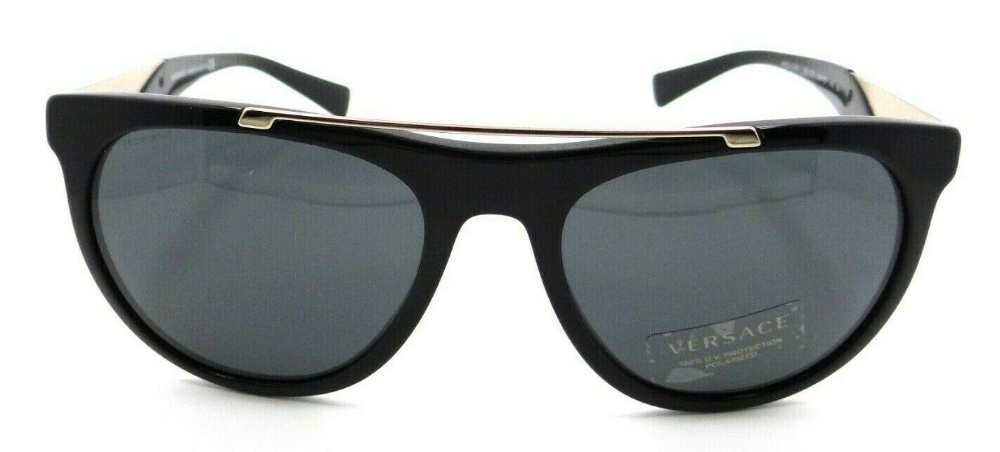 Versace Sunglasses VE 4347 GB1/87 56-19-145 Black - Gold / Grey Made in Italy-8053672813449-classypw.com-2