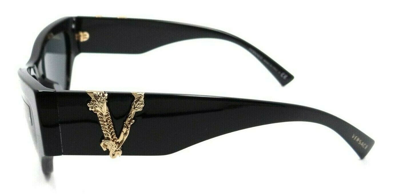Versace Sunglasses VE 4383F GB1/87 56-15-140 Shiny Black / Grey Made in Italy-8056597163194-classypw.com-3