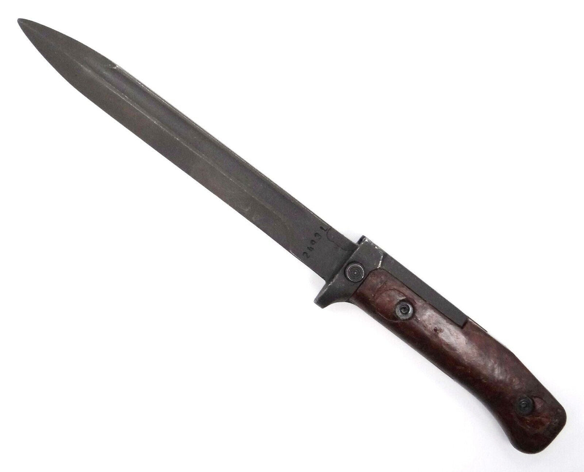 Vintage Bayonet VZ 58 Czech w/ Leather Scabbard Military Surplus 1970s-classypw.com-2