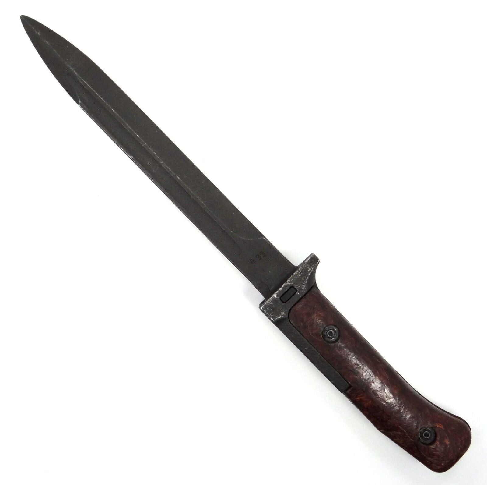 Vintage Bayonet VZ 58 Czech w/ Leather Scabbard Military Surplus 1970s-classypw.com-4